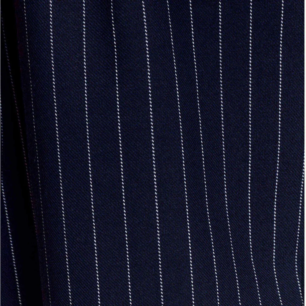 NWT Meshki “Jacqueline” Navy Pinstripe Wide-Leg Pants - Picture 3 of 16